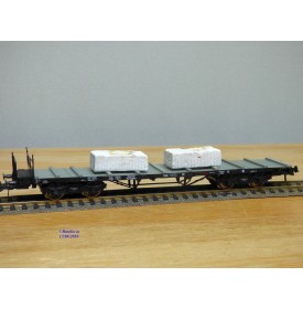 ROCO 47758, wagon plat chargé de blocs de marbre DRG BO
