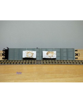 ROCO 47758, wagon plat chargé de blocs de marbre DRG BO