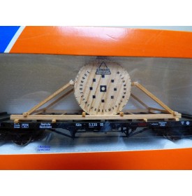 ROCO 47194, wagon plat chargé d'un rouleau de cable  SÜDKABEL DRG  neuf   BO