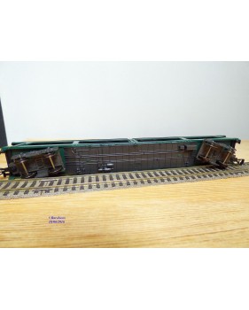 FLEISCHMANN 5285,  wagon porte autos chargé  8 autos  DDm 915   DB  BO