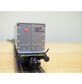 Fleischmann 5235,  wagon plat porte conteneurs Lbs 598 CROWE DB   BO