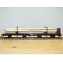 FLEISCHMANN  5252 K , couplage de  2 wagons à tablier rotatif (Drehschemelwagen), un à guérite,  chargés de bois  DB  neuf   BO 