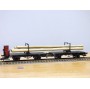 FLEISCHMANN  5252 K , couplage de  2 wagons à tablier rotatif (Drehschemelwagen), un à guérite,  chargés de bois  DB  neuf   BO 