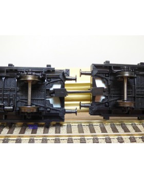 FLEISCHMANN  5252 K , couplage de  2 wagons à tablier rotatif (Drehschemelwagen), un à guérite,  chargés de bois  DB  neuf   BO 
