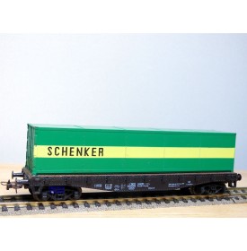 ROCO 4318,  wagon plat chargé d'un conteneur  40'    SCHENKER    DB   BO