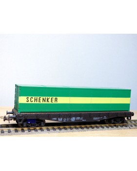 ROCO 4318,  wagon plat chargé d'un conteneur  40'    SCHENKER    DB   BO