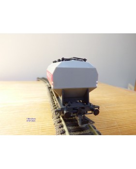 RÖWA 2304 wagon plat chargé de 2 conteneurs LESAGE  DB BO 