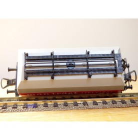RÖWA 2304 wagon plat chargé de 2 conteneurs LESAGE  DB BO 