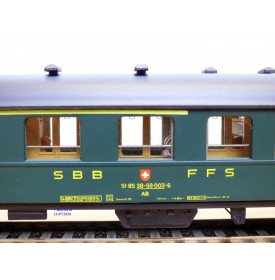 METROPOLITAN  POCHER  7060, voiture métallique lourde  1/2  Kl .  SBB   