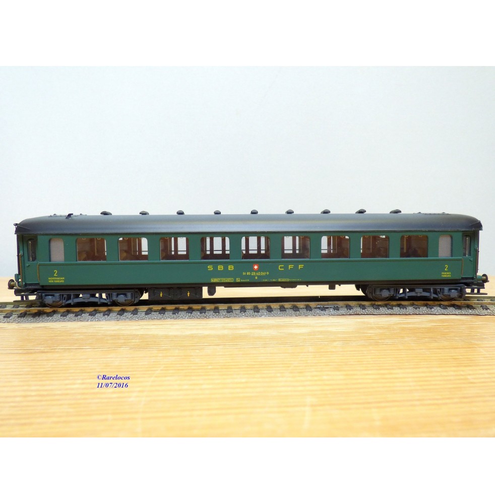 METROPOLITAN  POCHER  7050, voiture métallique lourde  1 Kl .  SBB  