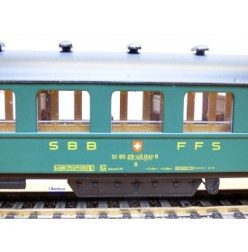 METROPOLITAN  POCHER  7071, voiture métallique lourde  2 Kl .  SBB  