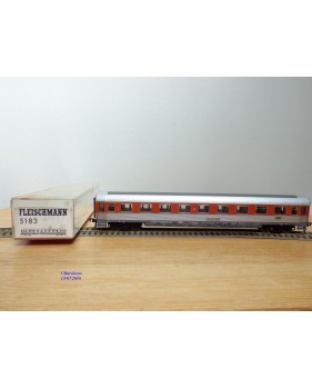 FLEISCHMANN 5183, voiture  inox  1 ère Cl. type Awümz 207   DB    neuf  BO