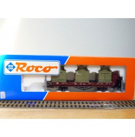ROCO 47045, wagon plat avec 3  groupes réfrigérants   type   Ro   DR   Neuf   BO