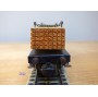 Märklin  4512.5 , couplage de 2 wagons plats à plate forme pivotantes ( Drehschemelwagen )  chargé de bois    DB    BO