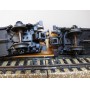 Märklin  4512.5 , couplage de 2 wagons plats à plate forme pivotantes ( Drehschemelwagen )  chargé de bois    DB    BO