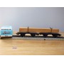 Märklin  4512.5 , couplage de 2 wagons plats à plate forme pivotantes ( Drehschemelwagen )  chargé de bois    DB    BO
