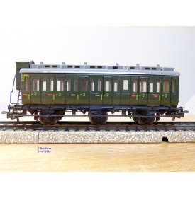 MÄRKLIN 4005 . 8, voiture ancienne à 3 essieux et guérite 2 Kl.  DB BO