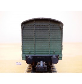 HAG  340 . 04, wagon couvert à plate forme  de serre freins  vert  type  K3  patiné  SBB  BO