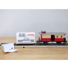 MÄRKLIN   4108,   fourgon à bagages mixte  à plate forme d'extrémité et guérite   à 2 essieux  Chemins de fer privés  neuf  BO 