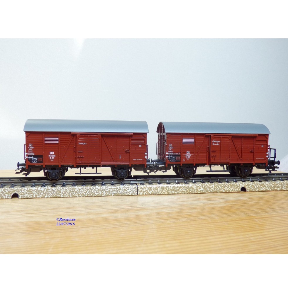 Märklin 48791, coffret 2 wagons et chargements Die junge DB   DB  BO  