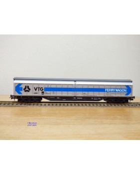 ROCO 4380A,  wagon couvert à parois coulissantes pour trafic transmanche FERRYWAGON   VTG    DB   Neuf   BO