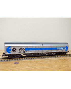 ROCO 4380A,  wagon couvert à parois coulissantes pour trafic transmanche FERRYWAGON   VTG    DB   Neuf   BO