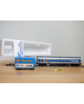 ROCO 4380A,  wagon couvert à parois coulissantes pour trafic transmanche FERRYWAGON   VTG    DB   Neuf   BO