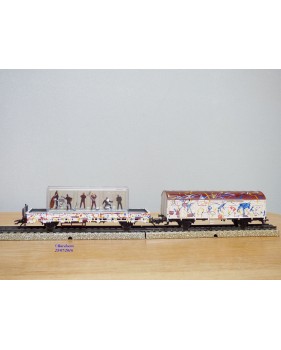 Märklin 4503, coffret  2 wagons et 1  voiture  Saarlandischer Sommerzug  DB    neuf   BO  