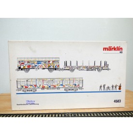 Märklin 4503, coffret  2 wagons et 1  voiture  Saarlandischer Sommerzug  DB    neuf   BO  