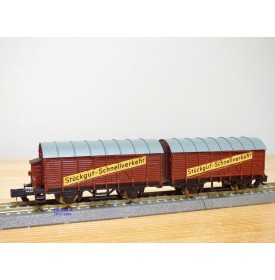 ROKAL 00256, couplage de 2 wagons couverts dont 1 à guérite  à guérite    DB   neuf  BO