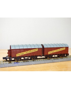 ROKAL 00256, couplage de 2 wagons couverts dont 1 à guérite  à guérite    DB   neuf  BO