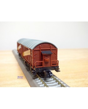 ROKAL 00256, couplage de 2 wagons couverts dont 1 à guérite  à guérite    DB   neuf  BO