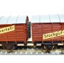 ROKAL 00256, couplage de 2 wagons couverts dont 1 à guérite  à guérite    DB   neuf  BO