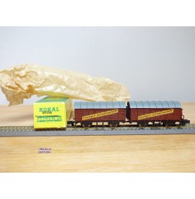 ROKAL 00256, couplage de 2 wagons couverts dont 1 à guérite  à guérite    DB   neuf  BO