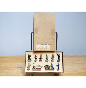 Märklin métal 404 Ga / 0201, coffret de 10 personnages voyageurs et personnel de quai Neuf BO