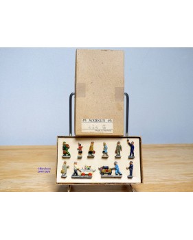 Märklin métal 404 Ga / 0201, coffret de 10 personnages voyageurs et personnel de quai Neuf BO
