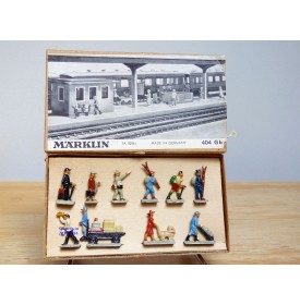 Märklin métal 404 Gb / 0202, coffret de 10 personnages voyageurs et personnel de quai Neuf BO