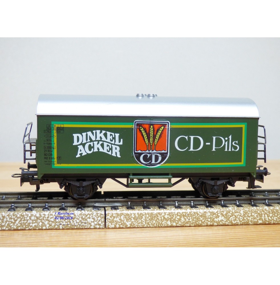 Märklin  4436,  wagon couvert réfrigérant  Ichqrs 377 DINCKELACKER CD-Pils  DB   Neuf   BO