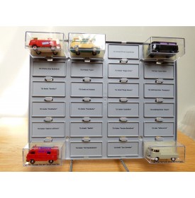 BREKINA  90400, 5 camionnettes   VOLKSWAGEN  KOMBI  ( Bulli ), notice et support de présentation  neuf  BO  1/87 ème HO 
