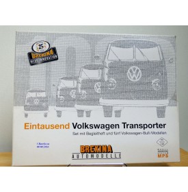 BREKINA  90400, 5 camionnettes   VOLKSWAGEN  KOMBI  ( Bulli ), notice et support de présentation  neuf  BO  1/87 ème HO 