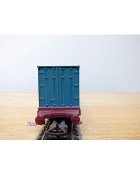 LIMA véro 302849 ,  wagon plat porte conteneurs CHIQUITA     SJ    BO