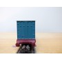LIMA véro 302849 ,  wagon plat porte conteneurs CHIQUITA     SJ    BO