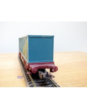 LIMA véro 302849 ,  wagon plat porte conteneurs CHIQUITA     SJ    BO