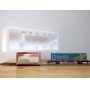 LIMA véro 302849 ,  wagon plat porte conteneurs CHIQUITA     SJ    BO