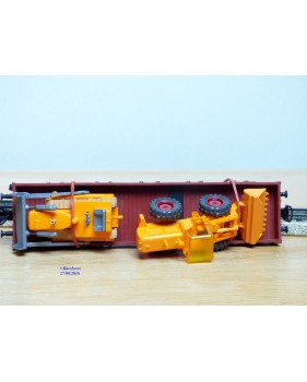 Märklin 4474 . 1, wagon   plat   type Rlmms    DB   neuf     BO