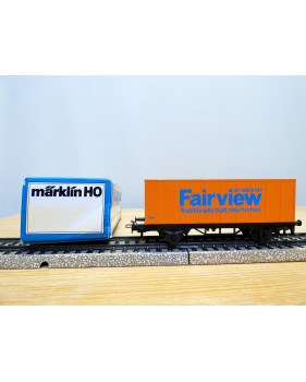 Märklin  87702 / 4481,  wagon plat porte conteneur FAIRVIEW   BO