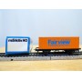 Märklin  87702 / 4481,  wagon plat porte conteneur FAIRVIEW   BO