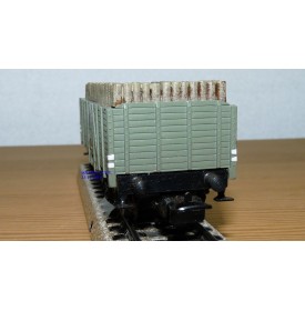 Märklin ancien  311 H b (g) . 7 wagon tombereau chargé bois DB BO