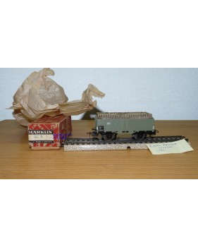 Märklin ancien  311 H b (g) . 7 wagon tombereau chargé bois DB BO