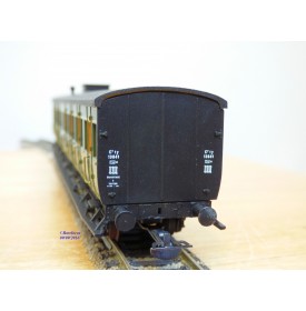 FranceTrains 123, voiture à portières latérales à bogies de 3 ème classe   type Ty  NORD   NORD   BO  